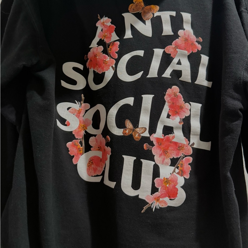 Anti Social Social Club Black Graphic Hoodie- Medium